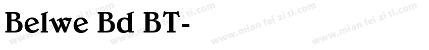Belwe Bd BT字体转换